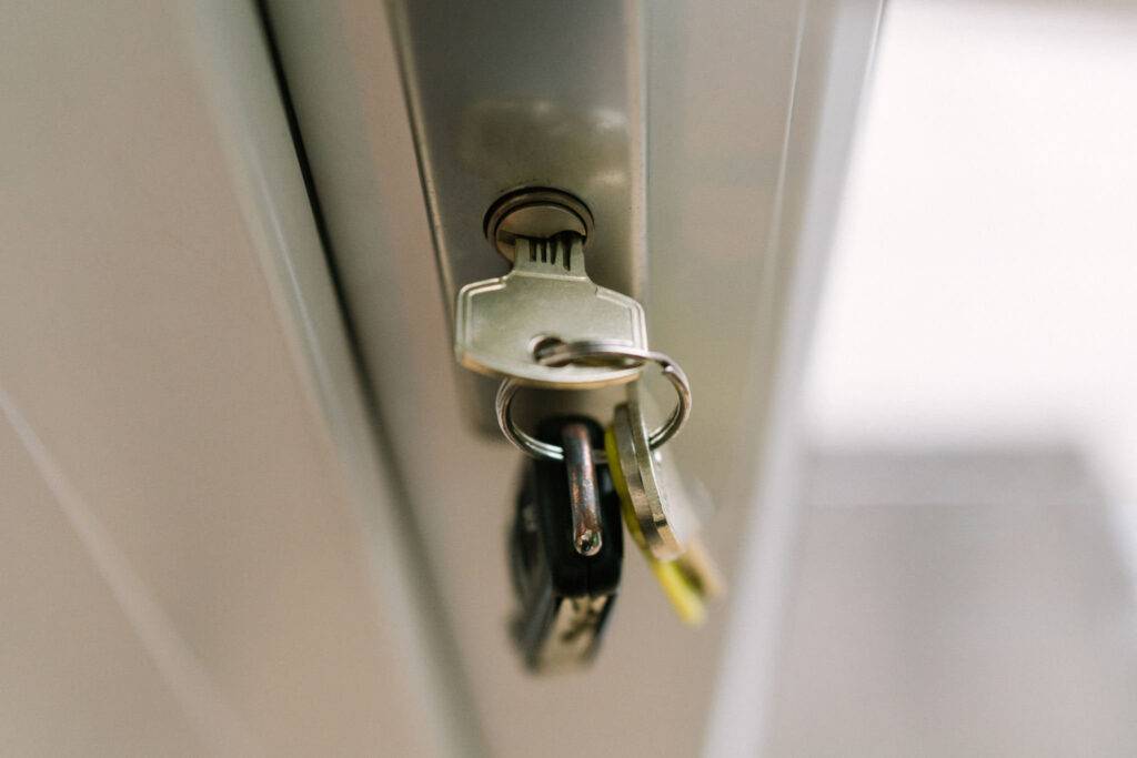 Key stuck in door lock